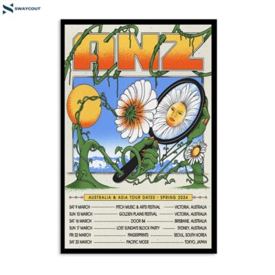 Anz Spring 2024 Australia & Asia Tour Dates Special Poster