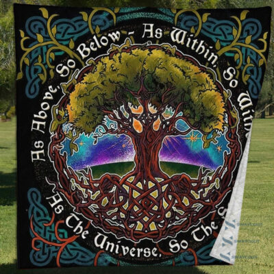 As Above So Below Tree Of Life Quilt Blanket