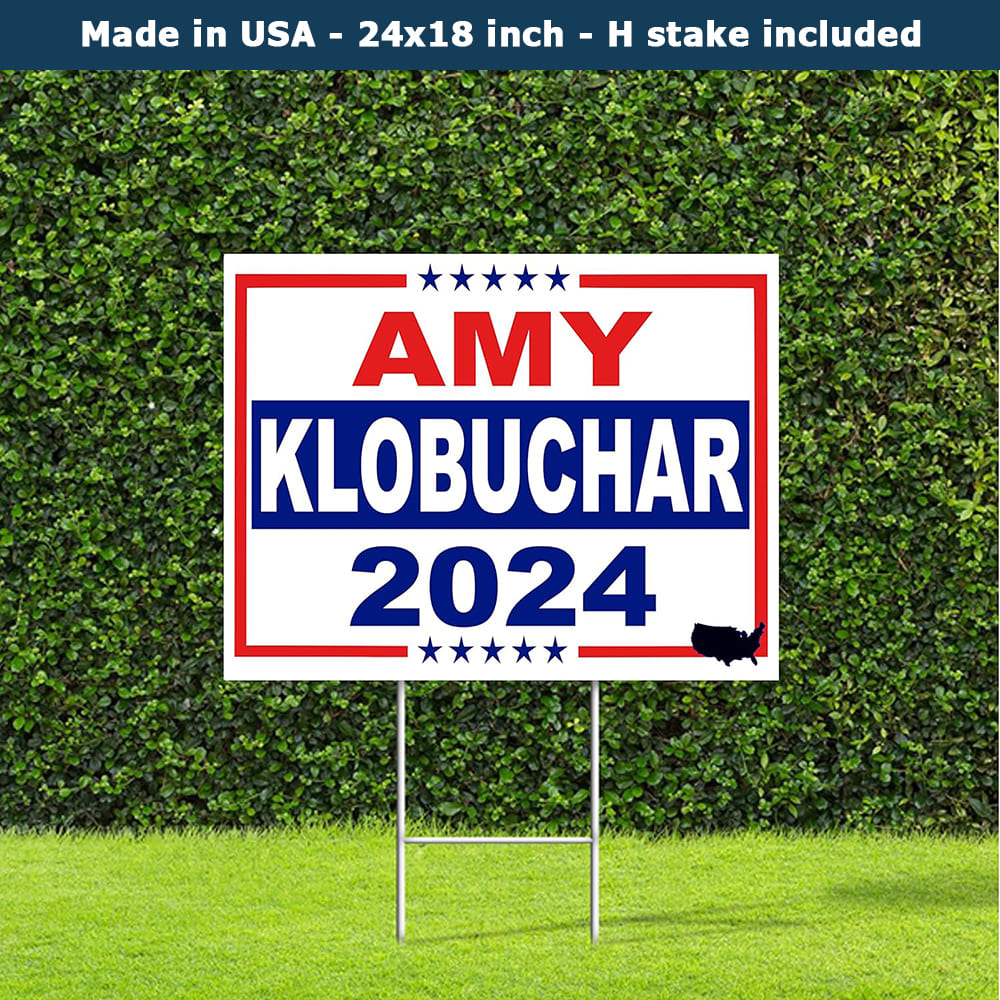 Amy Klobuchar Presidential Race 2024 Election Yard Sign