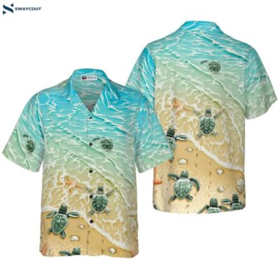 Baby Sea Turtles Hawaiian Shirt