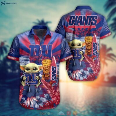 Baby Yoda Ny Giants Nfl Team Shirts For Fans Hawaiian Shirt