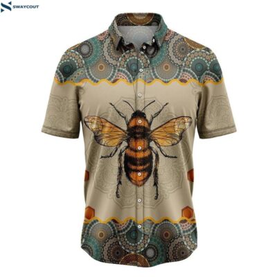 Bee Mandala Hawaiian Shirt