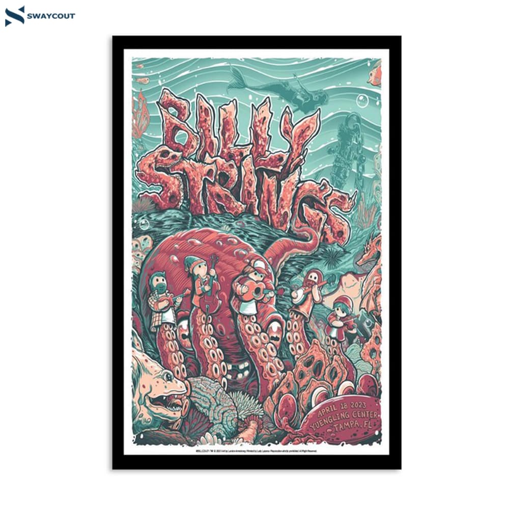 Billy Strings April 18 2023 Tour Tampa Fl Yuengling Center Poster