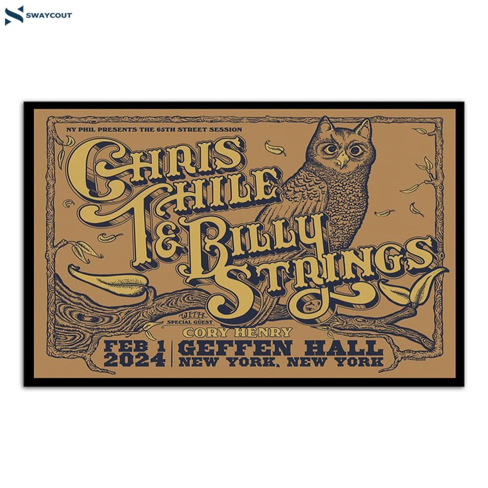 Billy Strings & Chris Thile February 1 2024 Geffen Hall New York Ny Poster