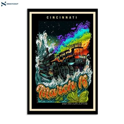 Billy Strings Cincinnati Oh March 16 2023 Tour Poster