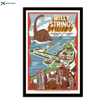 Billy Strings June 17 2023 Huntington Bank Pavilion At Northerly Island Chicago Il Poster