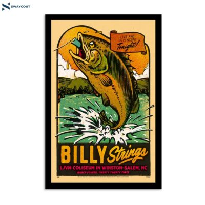 Billy Strings March 4 2023 Winston-salem Nc Poster