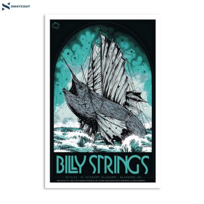 Billy Strings November 18 2023 O2 Academy Glasgow Glasgow Uk Poster