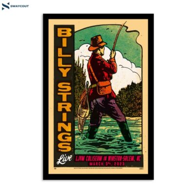 Billy Strings Winston-salem Nc Ljvm Coliseum March 3 2023 Poster