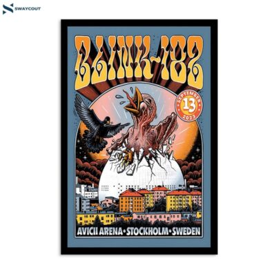 Blink-182 9-13-23 Stockholm Sweden Poster