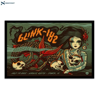 Blink-182 July 10 2023 Amalie Arena Tampa Fl Poster