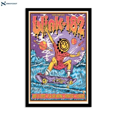 Blink-182 July 11 2023 Fla Live Arena Sunrise Fl Poster