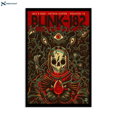 Blink-182 July 8 2023 Toyota Center Houston Tx Poster