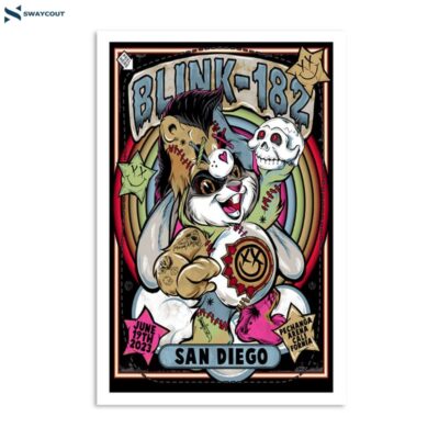 Blink-182 June 19 2023 Pechanga Arena San Diego Ca Poster