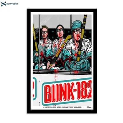 Blink-182 June 25 2023 Climate Pledge Arena Seattle Wa Poster