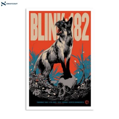 Blink-182 May 4 2023 Xcel Energy Center St.paul Mn Poster