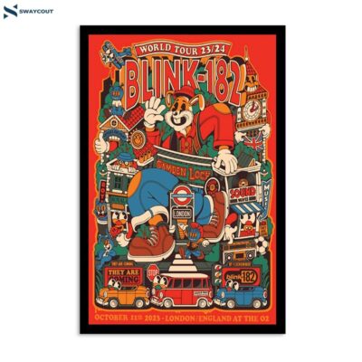 Blink-182 October 11 2023 The O2 Arena London England Poster