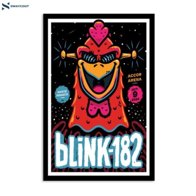 Blink-182 October 9 2023 Accor Arena Paris France Poster