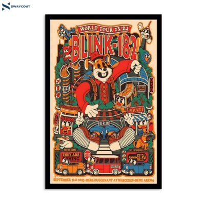 Blink-182 September 16 2023 Mercedes-benz Arena Berlin Germany Poster