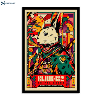 Blink-182 Unipol Arena Bologna Italy October Tour 2023 Poster