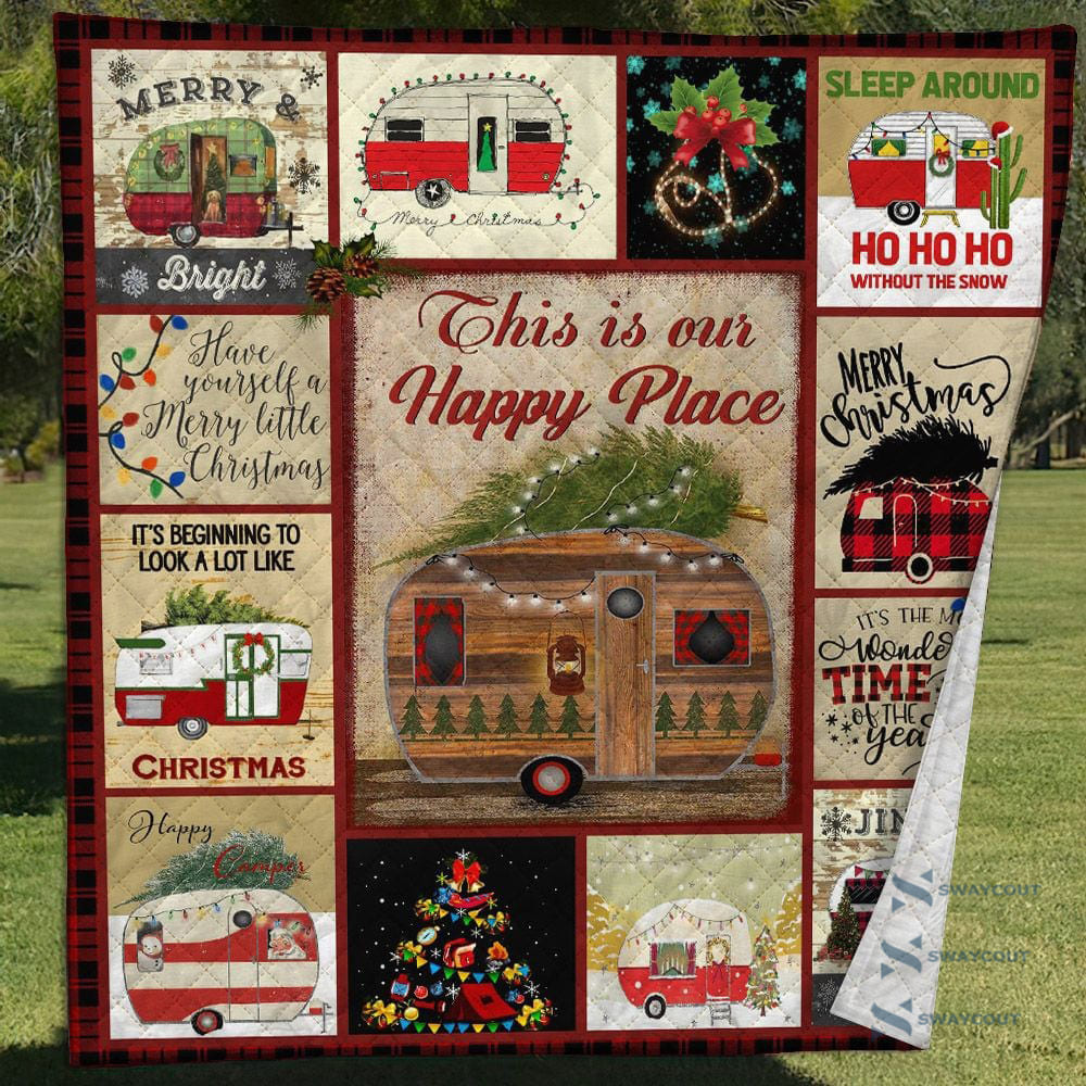 Christmas Camping Quilt Blanket