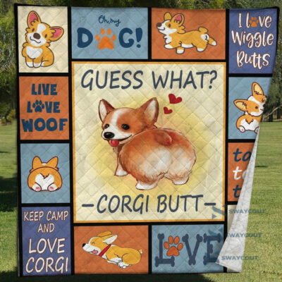 Corgi Dog Blanket Quilt Blanket