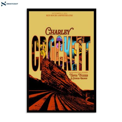 Charley Crockett Red Rocks Morrison Co 09.12.2024 Show Poster