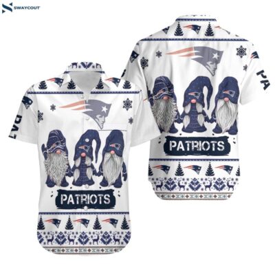 Christmas Gnomes New England Patriots Hawaiian Shirt