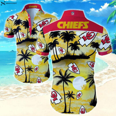 Coconut Tree Football Nfl Kansas City Chiefs Hawaiian Shirt