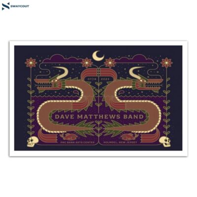 Dave Matthews Band July 18 2023 Pnc Bank Arts Center Holmdel Nj Poster