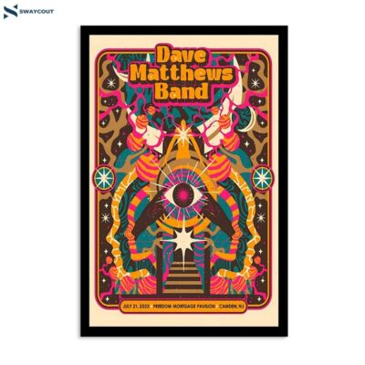 Dave Matthews Band July 21 2023 Freedom Mortgage Pavilion Camden Nj Poster