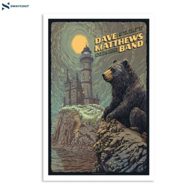 Dave Matthews Band June 29 2023 American Family Insurance Amphitheater Milwaukee Wi Poster