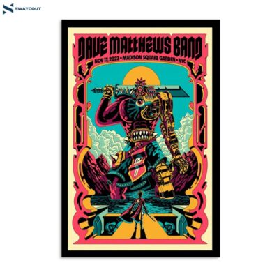 Dave Matthews Band Madison Square Garden New York Ny Nov 17 2023 Poster