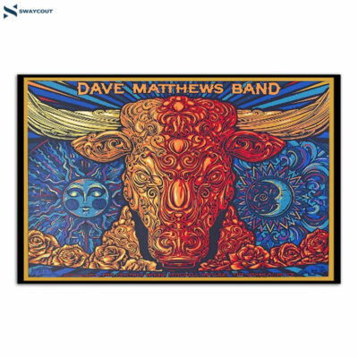 Dave Matthews Band May 19 2023 The Cynthia Woods Mitchell Pavilion The Woodlands Tx Poster