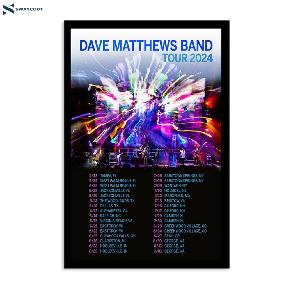 Dave Matthews Band Tour 2024 Poster