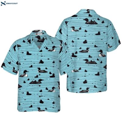 Duck Seamless Pattern Retro Hawaiian Shirt