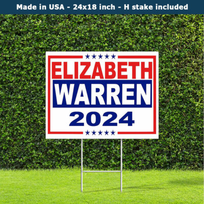 Elizabeth Warren 2024 Presidential Yard Sign