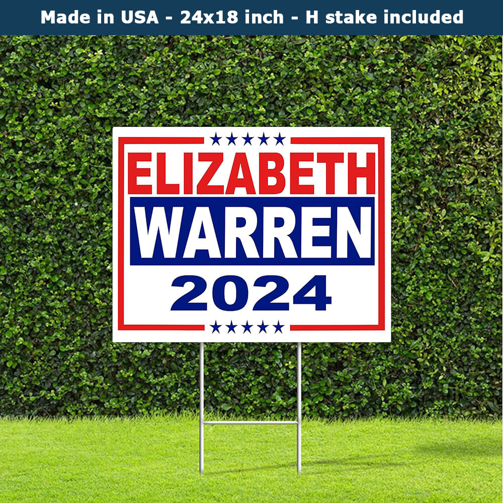 Elizabeth Warren 2024 Presidential Yard Sign