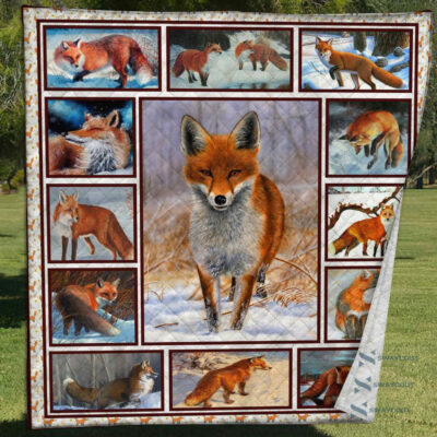 Fox Orange Fox Fox Quilt Blanket