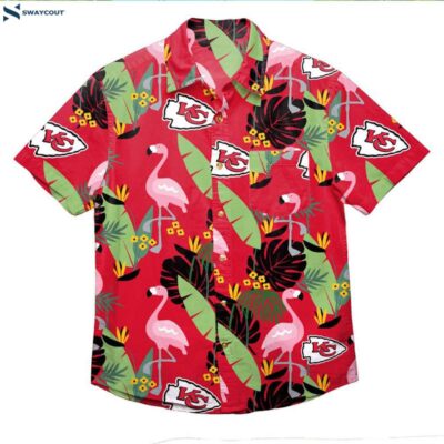 Flamingo Banana Leaf Football Nfl Kansas City Chiefs Hawaiian Shirt