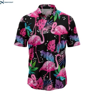 Flamingo Colorful Leaf Summer Hawaiian Shirt