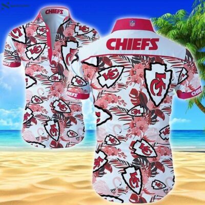 Flamingo Logo Pattern Football Nfl Kansas City Chiefs Best Seller Shirts Design In Usa Hawaiian Shirt