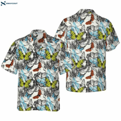 Flying Butterflies Hawaiian Shirt