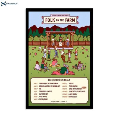 Folk On The Farm 2024 Series Schedule Delfino Farms Camino Ca Show Poster