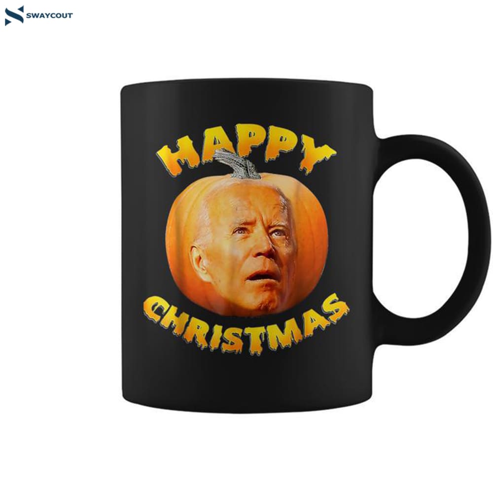 Happy Christmas Biden Confused Pumpkin Thanksgiving Coffee Mug