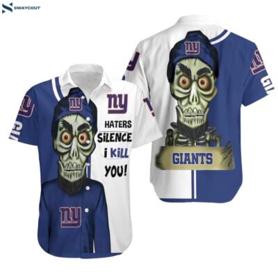 Haters I Kill You 3d Ny Giants Hawaiian Shirt