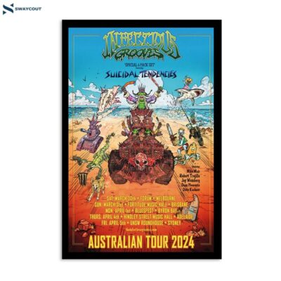 Infectious Grooves Australian Shows 2024 Poster