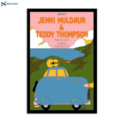 Jenni Muldaur And Teddy Thompson Concert Ca March 23 2024 Poster