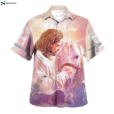 Jesus And Horses Hawaiian Shirts