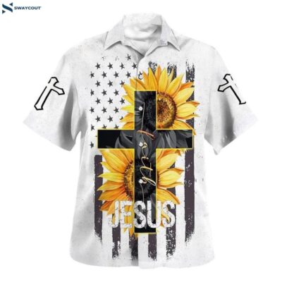 Jesus Faith Sunflower Hawaiian Shirts